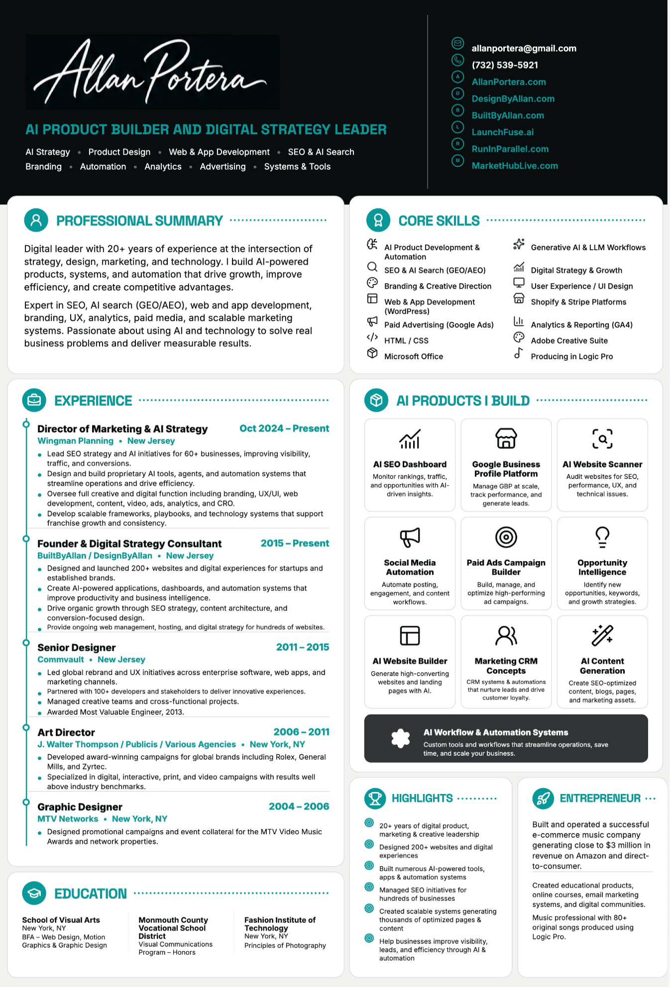 Preview of Allan Portera’s résumé